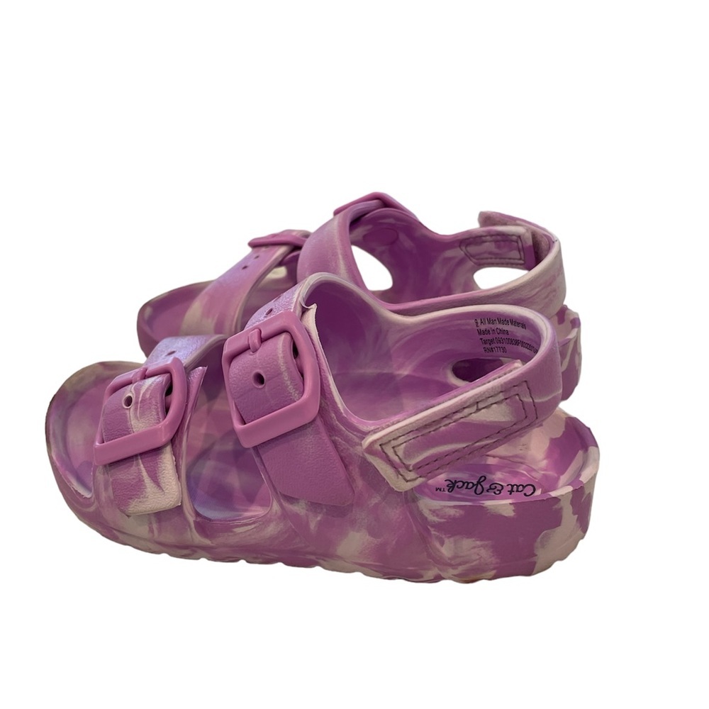 Cat and Jack girls purple swirl sandals - Picture 2 of 3